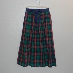 Vintage Christmas plaid skirt Susan Bristol